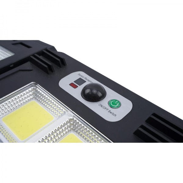 Lichidare de Stoc! Set 2 x Lampa Solara Tripla W795-9 cu Senzor de Miscare si Telecomanda 3 Moduri de Iluminare 30W