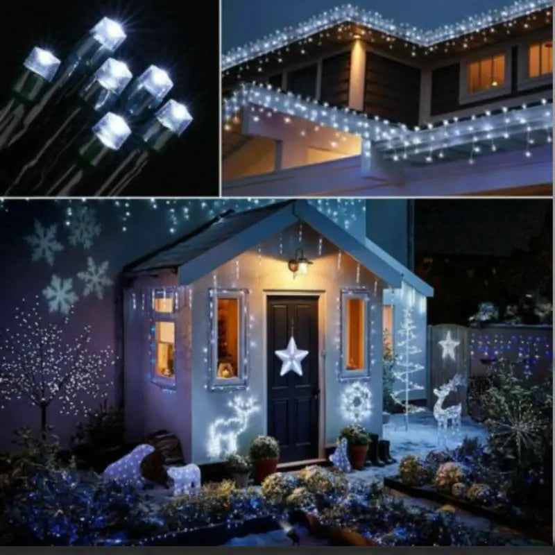 Decoratiune cu Incarcare Solara 50 metri 500 led - Alb Rece